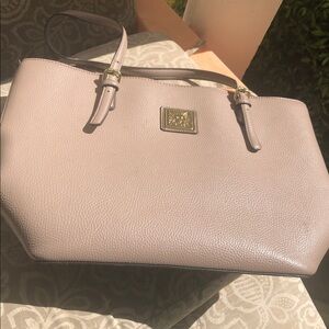 😍Anne Klein  Taupe with Gold Plaque GORGEOUS LIKE NEE  🥰 Goes With Everything